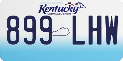 KY license plate 899LHW