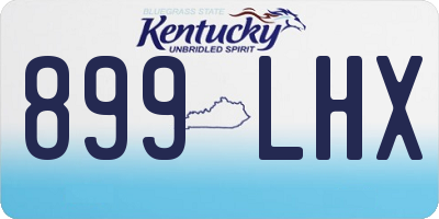 KY license plate 899LHX