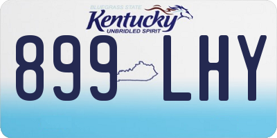 KY license plate 899LHY