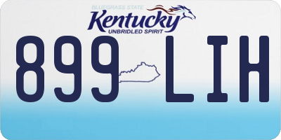 KY license plate 899LIH