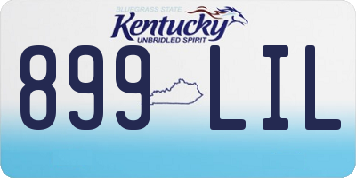 KY license plate 899LIL