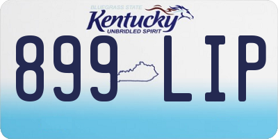 KY license plate 899LIP