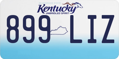 KY license plate 899LIZ