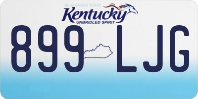 KY license plate 899LJG