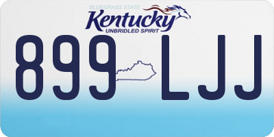 KY license plate 899LJJ