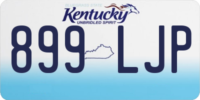 KY license plate 899LJP