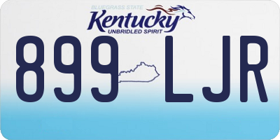 KY license plate 899LJR