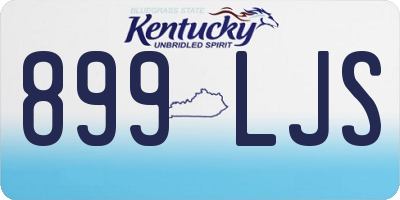 KY license plate 899LJS