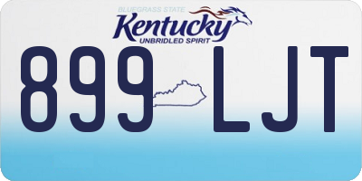 KY license plate 899LJT