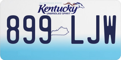 KY license plate 899LJW