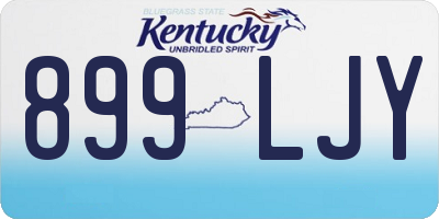 KY license plate 899LJY