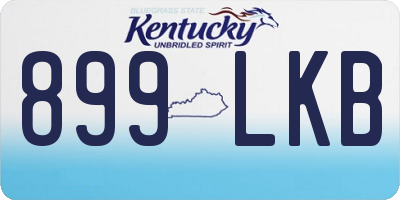 KY license plate 899LKB