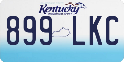 KY license plate 899LKC