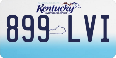 KY license plate 899LVI