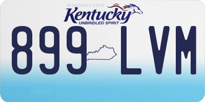 KY license plate 899LVM