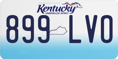 KY license plate 899LVO