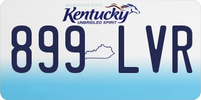 KY license plate 899LVR