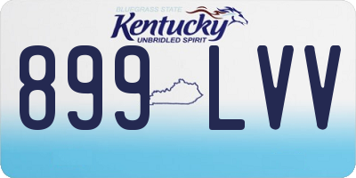 KY license plate 899LVV