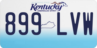 KY license plate 899LVW