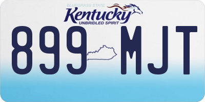 KY license plate 899MJT
