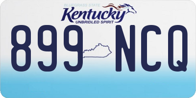 KY license plate 899NCQ