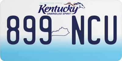 KY license plate 899NCU