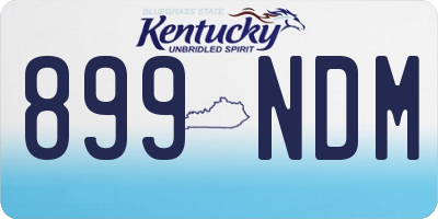 KY license plate 899NDM