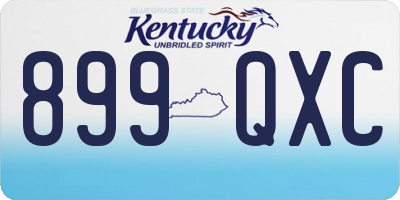 KY license plate 899QXC
