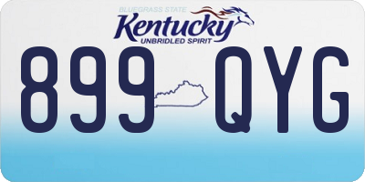 KY license plate 899QYG