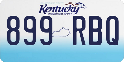 KY license plate 899RBQ