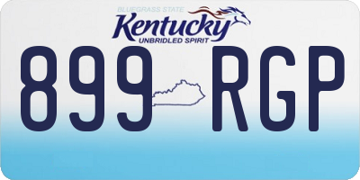 KY license plate 899RGP