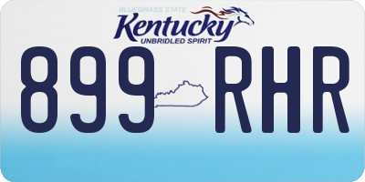 KY license plate 899RHR