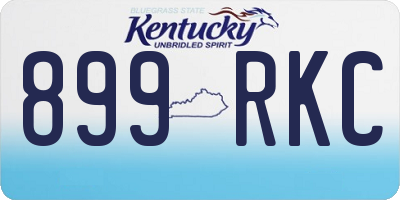 KY license plate 899RKC