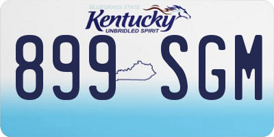 KY license plate 899SGM