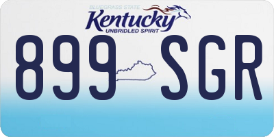 KY license plate 899SGR