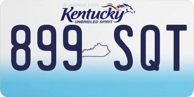 KY license plate 899SQT