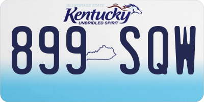 KY license plate 899SQW