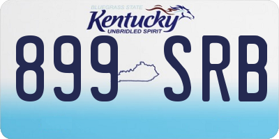 KY license plate 899SRB