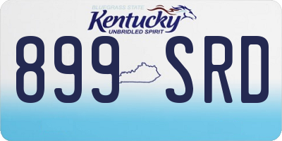 KY license plate 899SRD