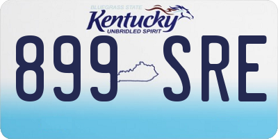 KY license plate 899SRE