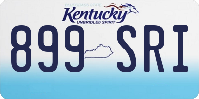 KY license plate 899SRI