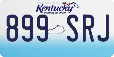 KY license plate 899SRJ