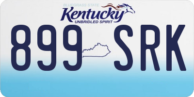 KY license plate 899SRK