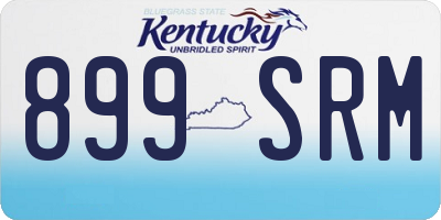 KY license plate 899SRM