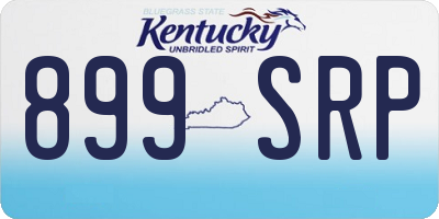 KY license plate 899SRP