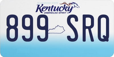 KY license plate 899SRQ