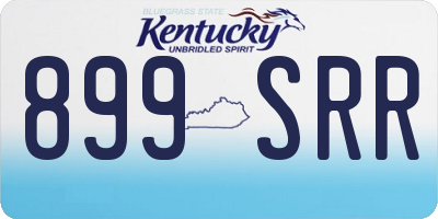 KY license plate 899SRR