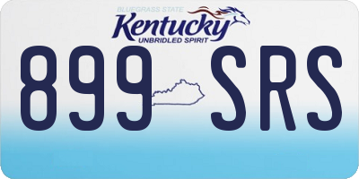 KY license plate 899SRS