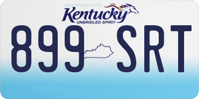 KY license plate 899SRT