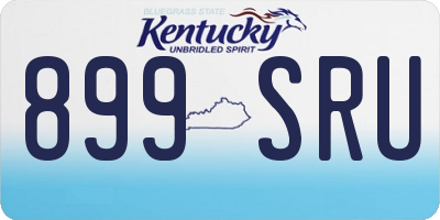 KY license plate 899SRU